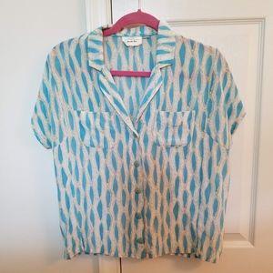 Anthropologie Danielle Kroll Artwork Blouse